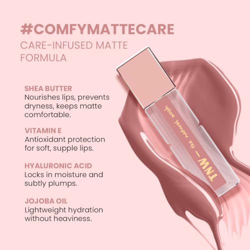 Image of TNW - Comfy Matte Liquid Lipstick | 03 Perfect Scandal | Weightless, Hydrating & Long-Wear | Shea Butter, Hyaluronic Acid & Jojoba Oil | Paraben-Free | 3ml