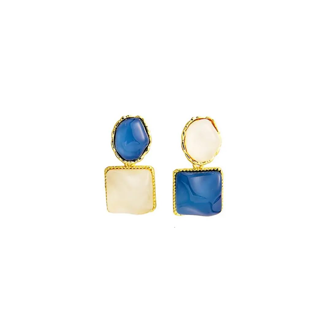 ESTAILOBling Blogger Heart Earrings for Women & Girl's | Gold-Plated Sparkling Heart Studs | Party & Casual Wear - Premium Fashion Accessory for Women and Girl's