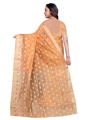 Image of Sarees for Women Wear Organza Silk Banarasi Sari Kanjivaram Soft Pure Paithani Wedding Original Kanchipuram Pattu Sadi with Blouse Piece 2026 (Gulab)