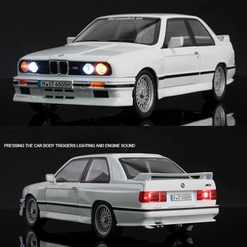 Image of DUWOL 1:24 B-M-W M3 Model Car Die Cast Metal M3 Toy Cars with Light Sound Pullback Openable Door Cars Toy, Black