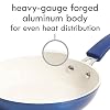 Kenmore Arlington Nonstick Ceramic Coated Forged Aluminum Induction Cookware with Bakelite Handles, 12-Piece Set, Metallic Blue #3