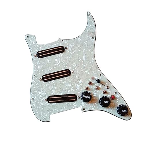 11��SSS�A�b�v�O���[�h�z���ς݃��[�h�ς݃G���L�M�^�[�s�b�N�K�[�h�A�f���A���z�b�g���[�����o�̓s�b�N�A�b�v�Z�b�g�t���AMultifuction 4�V���O���J�b�g�X�C�b�`20�g�[���ASquier Strat�G���L�M�^�[�A�M�^�[�p�[�c�ɓK�� (�O���[���p�[��