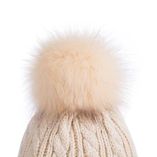 Kids Winter Beanie Hat, Children's Warm Fleece Lined Knit Thick Ski Cap (Mix Black&White)3