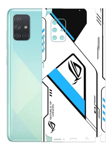 Image of AtOdds - Mobile Back Skin Sticker Wrap Compatible with Samsung Galaxy A51 (Coverage - Back+Camera+Sides) (Rog Blue)