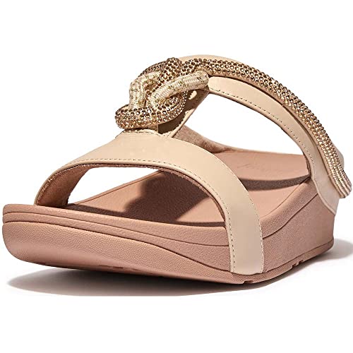 Image of FitFlop Women's Fino Crystal-Cord Leather Toe-Post Sandal