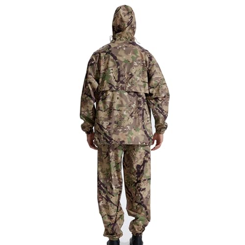 Image of LOOGU Men's Rain Suit - Rain Gear for Men Waterproof, Lightweight Rain Coat, Breathable Mens Rain Jackets Hood and Pants