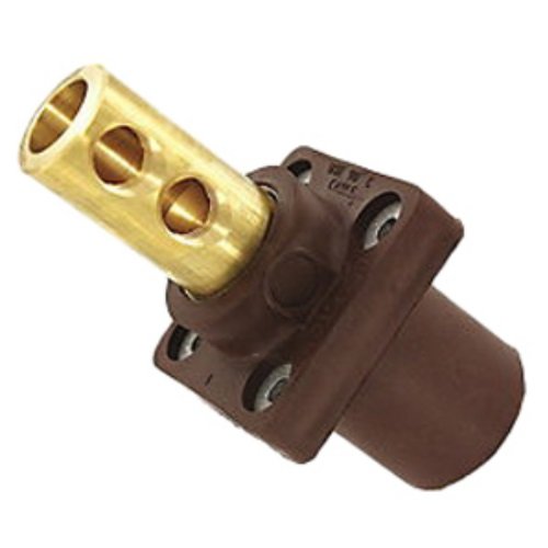 Hubbell Wiring Systems HBLMRBN TPE Single Pole Panel Mount Male Receptacle, Double Set Screw, Number 4-4/0 Cable Size, 400 Amp, 4-3/16