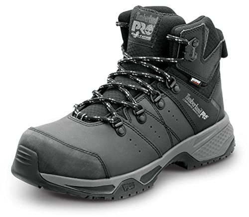 Timberland PRO Switchback, Men's, Black/Grey Pop, Comp Toe, EH, WP, MaxTrax Slip-Resistant Work Hiker (9.5 W)