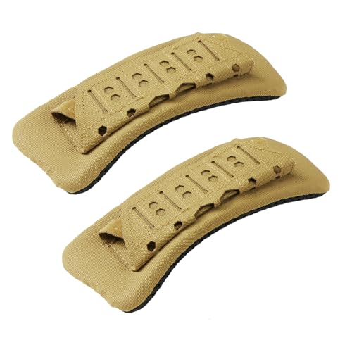 YPELUDRE 2 Pack Shoulder Strap Pads for Vest Carrier, Tactical Vest Shoulder Pads Backpack Strap Pads (Khaki)