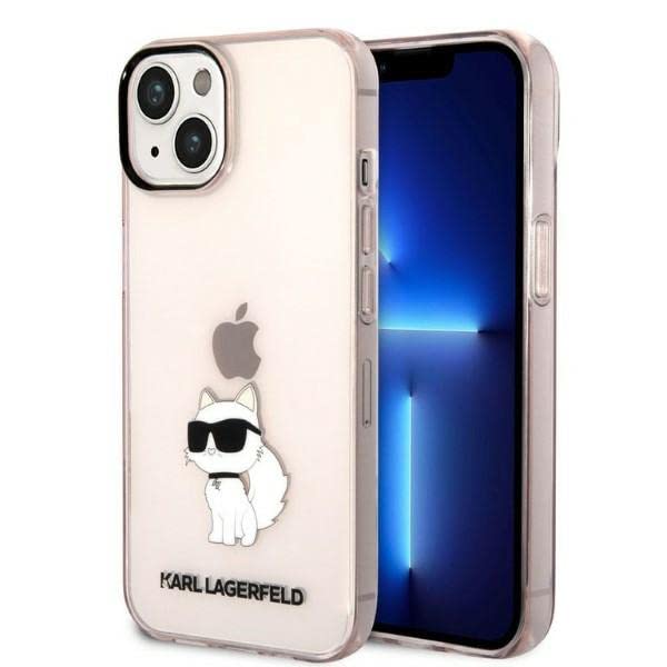 Karl Lagerfeld KLHCP14MHNCHTCP Coque Rigide pour iPhone 14 Plus 6,7" Rose