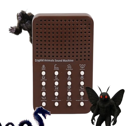 Cryptid Animal Noisemaker with 16 Sounds Mothman Bigfoot Yeti Lochness Kraken Noises Cryptids Electronic Sound Maker - Cryptozoology Themed Sound Effects Board For Kids Birthday Toy Sasquatch