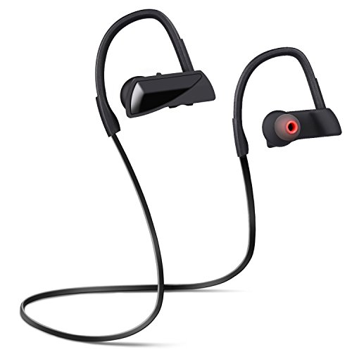 Bestfy - Auriculares Bluetooth inalámbricos con micrófono antisudor, Compatible con iPhone 7/7 Plus, Samsung Galaxy S8, y Otros Smartphones Android con Bluetooth