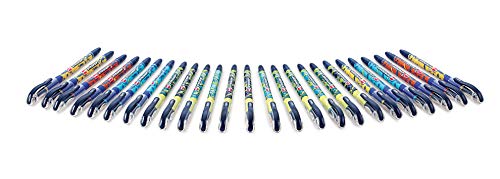 Image of Cello Aspro Mavro Ball Pen Set (Bulk Pack of 50 pens with Stand- Assorted) Striker Ball Pens