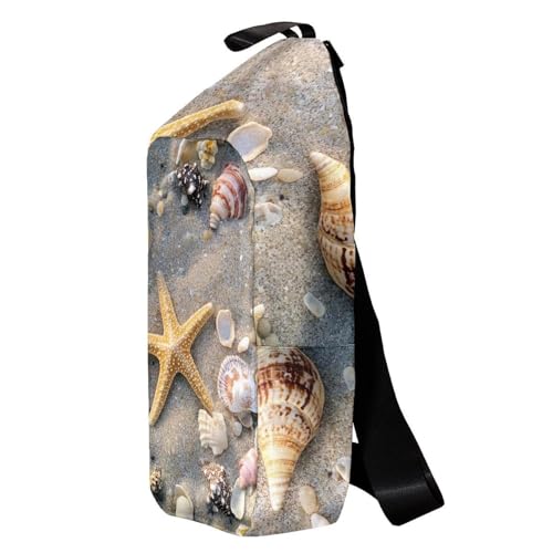 Sac à dos à bandoulière étoile de mer et coquillages multicolore - 3