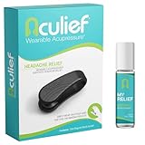 Aculief 1-Pack Wearable Natural Acupressure Support for Relaxation, Headache, Migraine, Stress Alleviation & Tension Relief, Soothes Muscle Pain Simple & Effective (Regular/Black)