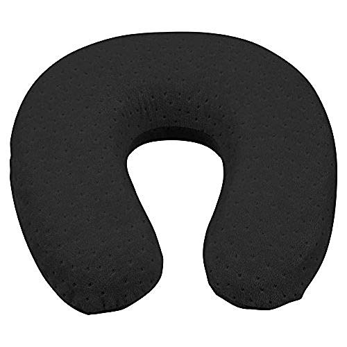 PETEX 44490004 Neck Bolster Velour 29 x 28 cm Black