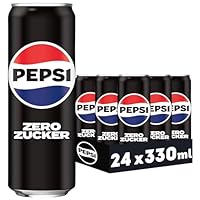 Pepsi Zero Zucker, Das zuckerfreie Erfrischungsgetränk von Pepsi ohne Kalorien, Koffeinhaltige Cola in der Dose, EINWEG Dose (24 x 0,33 l) (Verpackungsdesign kann abweichen)