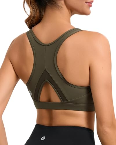 Image of RUNNING GIRL Sports Bras for Women High Support Moulded Cup High Impact Sports Bras Racerback Workout Running Yoga Bra