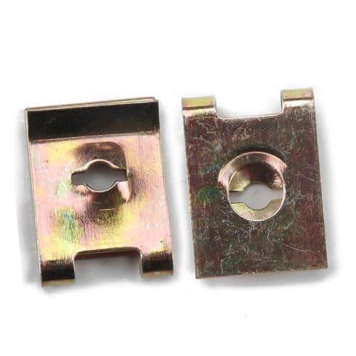 LIFKOME 100Pcs Manganese Steel U Nut Fasteners for Motorcycle Bodywork Durable U Clips for Securing Wires Cables Automotive Applications High Strength Design