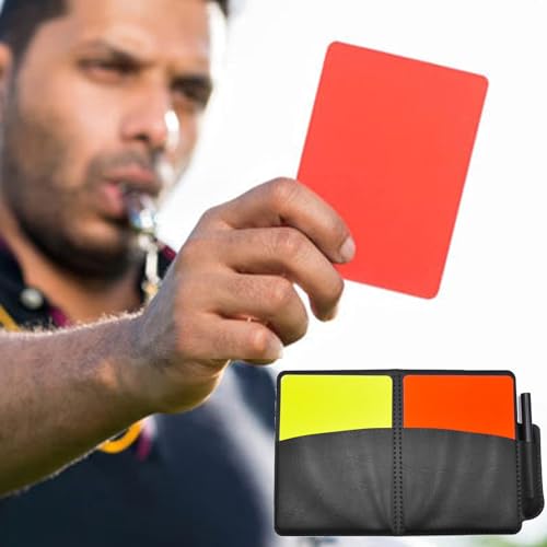 Tarjetas de árbitro de fútbol rojas y amarillas miniatura 3