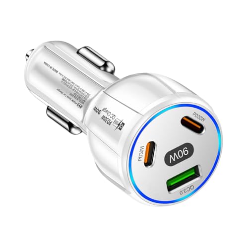 USB C 自動車電話充電高速アダプター 30W タイプ-+ タイプ-+ A 電話タブレット電源アダプター USB C カーチャージャー