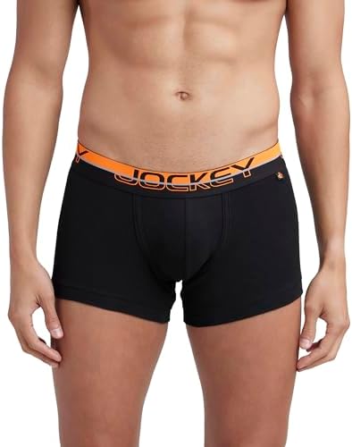 Jockey FP03 Men Super Combed Cotton Rib Solid Trunk with Ultrasoft Waistband