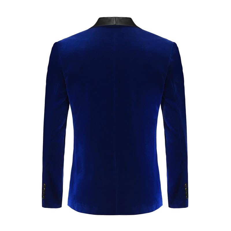 Men's Velvet Blazers Shawl Lapel Tuxedo Slim Fit Suit Jacket Perfect for Wedding Proms Formal Events2