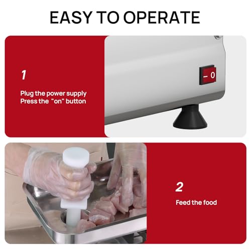 Image of Commercial Electric Meat Grinder #32, Heavy Duty Industrial 2.0HP Stainless Steel Meat Mincer with 2 Blades, 2 Plates & 3 Stuffing Tubes,Meat Grinder Machine for Home Kitchen & Restaurant Use