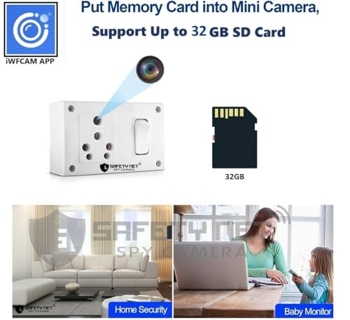 Image of SAFETYNET 1080P Full HD WiFi Security Camera | 24 /7 Continuous Power | iWFCam App Live View | Motion Detection | Loop Recording | Mobile & PC Monitoring (Switch Socket)