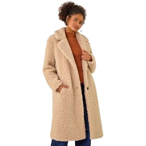 Roman Originals Women's Teddy Coatigan for Winter Cover
