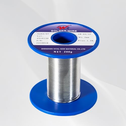 Image of 1.2mm 200g Solder Wire - High-Strength 63 /37 Tin-Lead Solder with 183℃ Low Melting Point for Electronics, Mechanical, Automotive, and Communications Industries