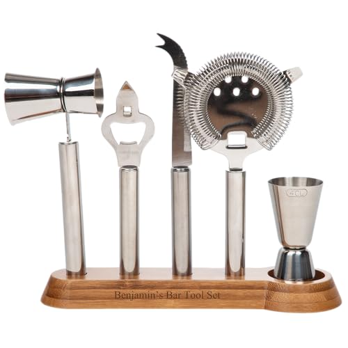 Things Remembered Engraved Bar Tool Accessory Set with Stand