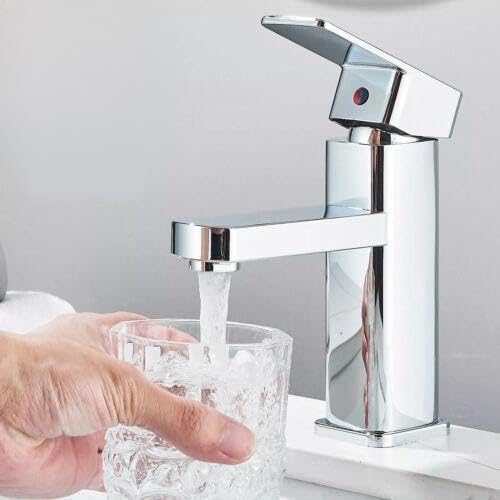 Modern Waterfall Basin Mixer Tap Chrome Mono Mixer