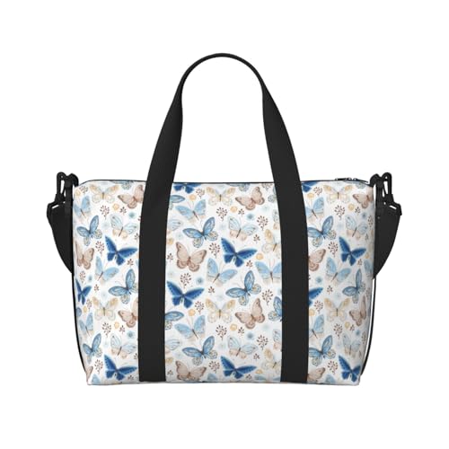 Carry On Duffle Bags Overnight Weekender Bags for Women, Butterfly print Personal Item Travel Bag, Travel Essentials Sport Gym Bag for Men Women