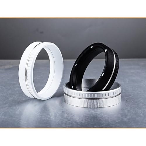 Gdfnmogo Anillo dosificador de café de aleación de aluminio para máquinas de espresso, embudo magnético de malla antiderrames compatible con portafiltros de 51 mm/54 mm/58 mm y ollas Moka (A)