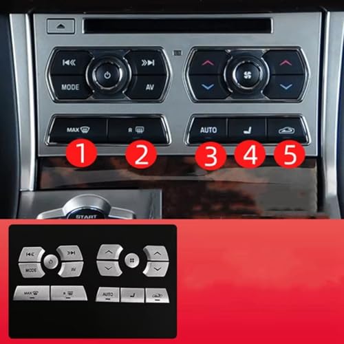 Autocollant pour bouton multimédia Jaguar XF 2013 garniture commande climatisation