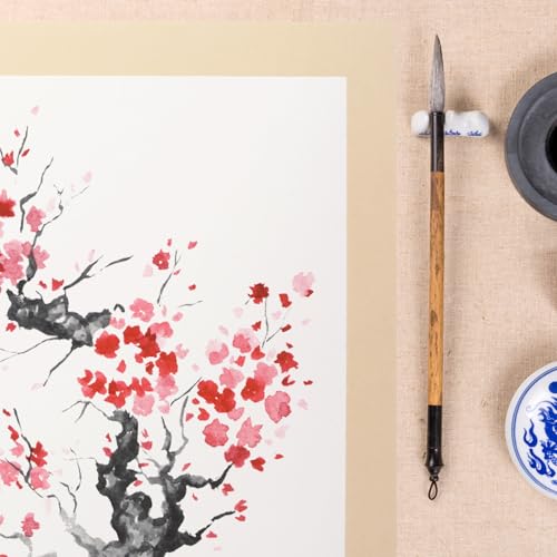 Papel Xuan para pintura china y dibujo rectangular beige de 10 hojas multifuncional 6