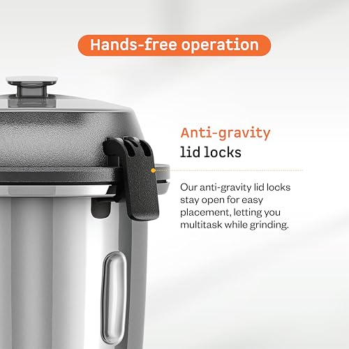 Image of Atomberg 1 L Dry Grinding Jar | Compatible with all Atomberg Mixer Grinders | Anti-Gravity Lid Locks for Hands-Free Operation | Ideal for Batter, Dry Spices, Purees