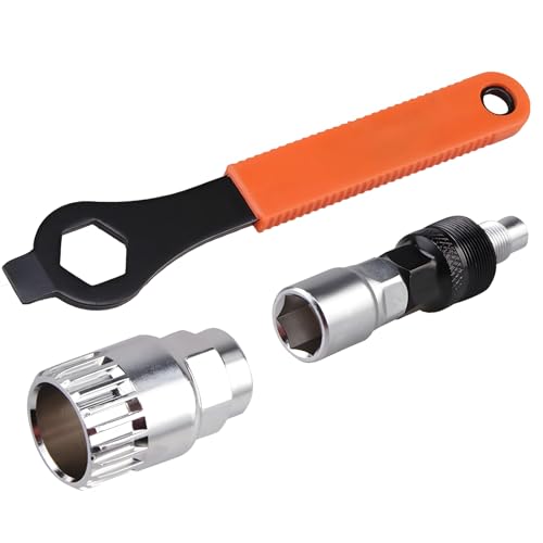 DOETYD 16mm Wrench Spanner Set with Crank Removal Tool Professional Bottom Bracket Removal Tool Kit Durable Crank Puller Bicycle Repair Accessory for MTB Road Bike Square Taper Crankset
