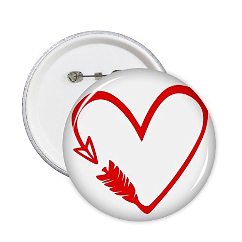 Pins flèche rouge coeur XXL décoration originale pour vêtement et sac à dos branché