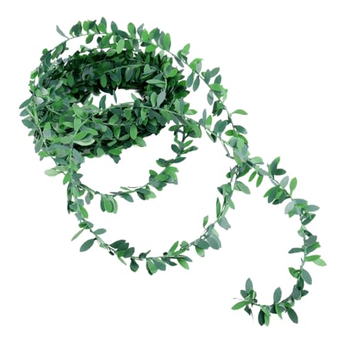 Ciieeo 7.5m Artificial Vines Green Leaf Wall Decor Simulated Vine Garland for Wedding Party Hanging Vines for DIY Handband