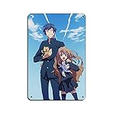 Anime Toradora Aisaka Taiga And Ryuuji Takasu Tin Sign Vintage Metal Pub Club Cafe bar Home Wall Art...