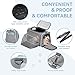 Petsfit Faltbarer Transporttasche Katze und Hund,erweiterbare Katzentransportbox mit Schultergurt Hundetragetasche Flugtasche Oxford Gewebe für Katze und Hund, L/Grau/Einseitig