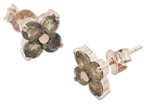 Quartz fumé et argent sterling 925 doré or rose par RIYO