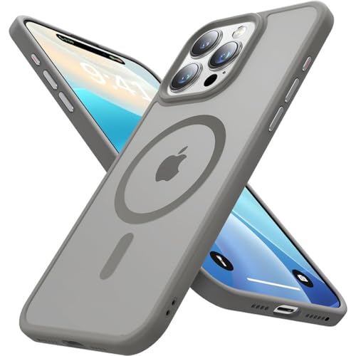Coque magnétique en Titane Naturel pour iPhone 15 Pro Max haut de gamme