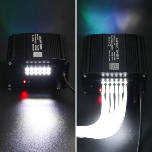 Image of AMKI Dual Color 18W Twinkle&Meteor Starlight with Pure White Meteor Shooting Star，2 in 1 Fiber Light Starlight Box RGBW Sound Activated Mode for Twinkle Star Ceiling Decoration