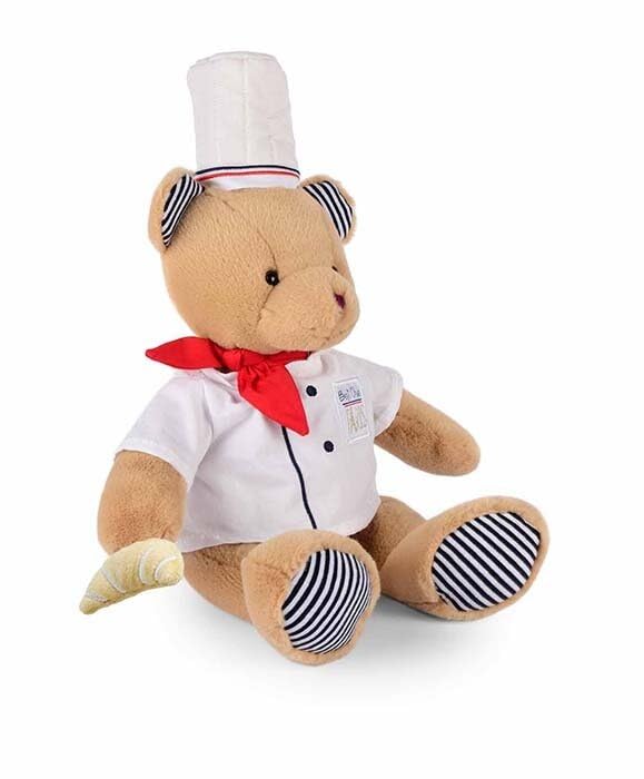 Doudou ours chef cuisinier pour offrir un souvenir éternel de Paris
