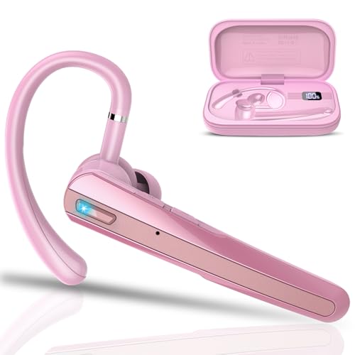 Atheewon Auricular Bluetooth V5.3, Sobre Oreja, Rosa miniatura 1