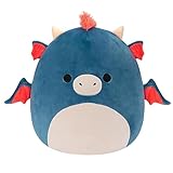 Squishmallows Original 14-Inch Carin Blue Dragon with Orange Mane - Large Ultrasoft Official Jazwares Plush