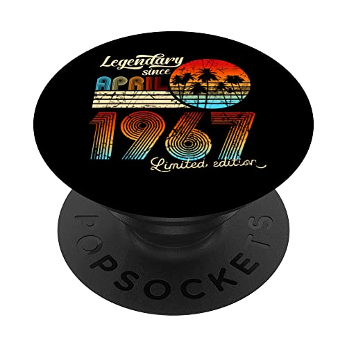 Legendario De Cumpleaños Desde Abril De 1966 Regalo. PopSockets PopGrip Intercambiable
